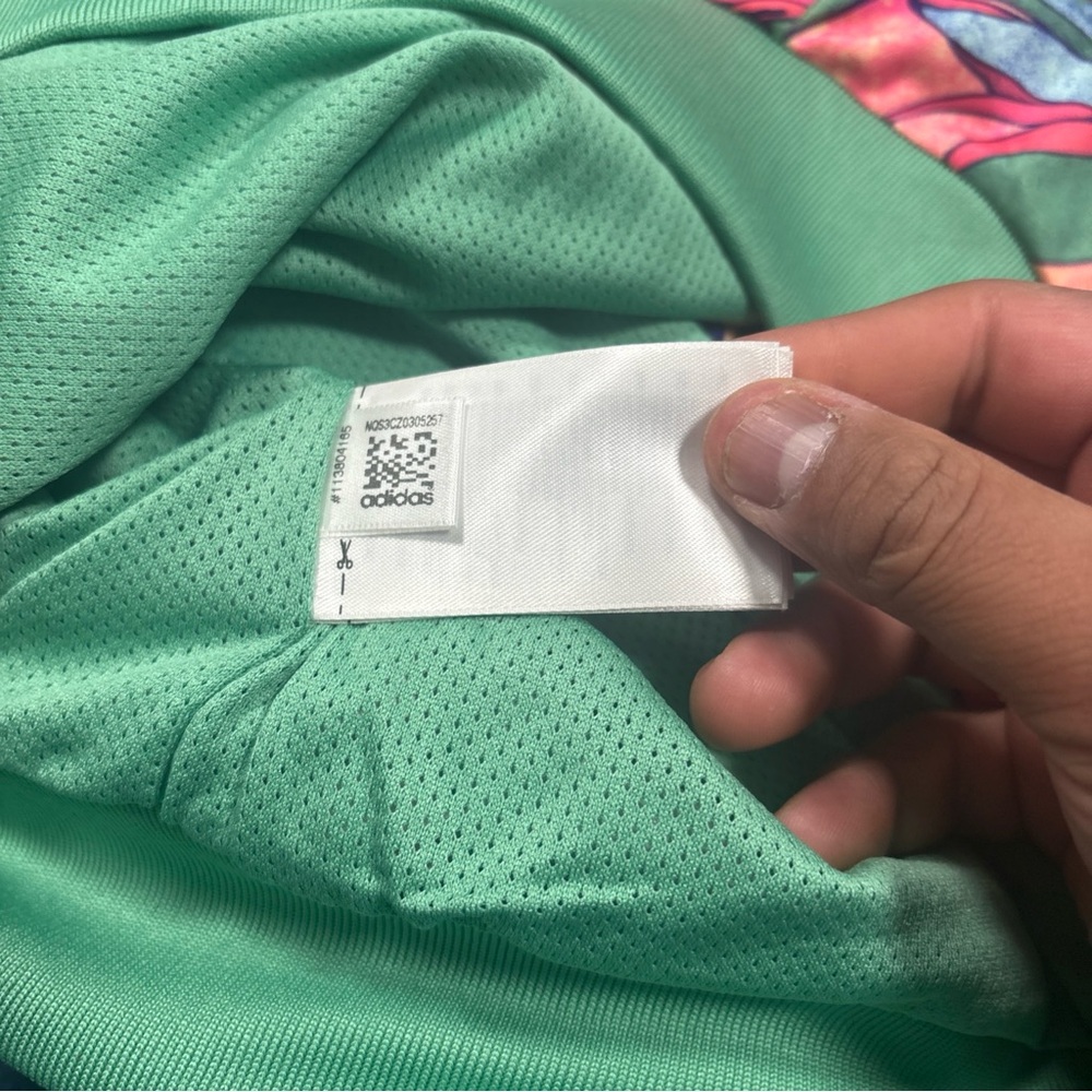 Adidas Multicolor Floral Jacket with Green Accents - Picture 7 of 9